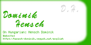 dominik hensch business card